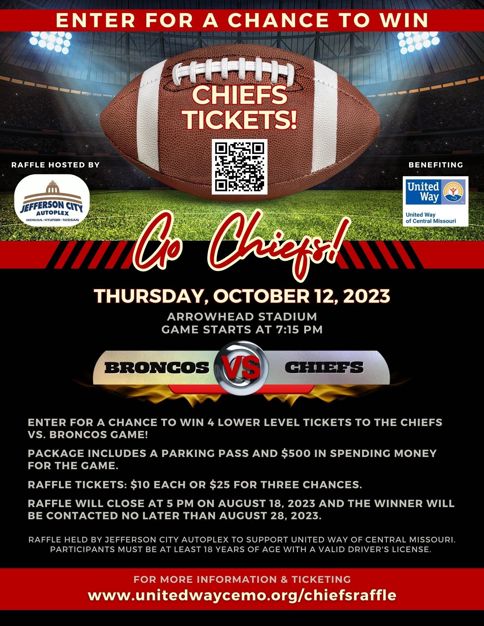 Chiefs Tickets Raffle