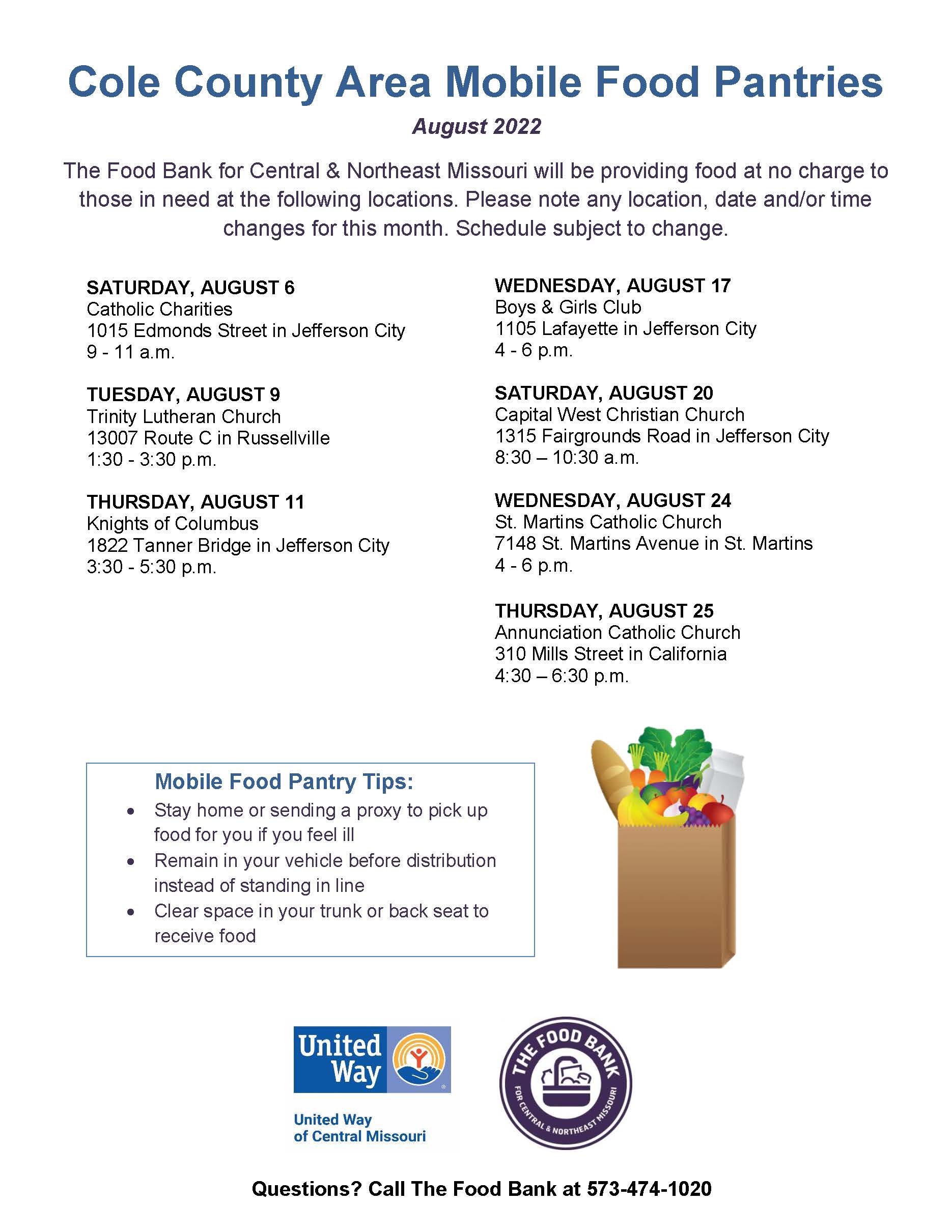Mobile Food Pantry @ Boys & Girls Club from 4 - 6 pm