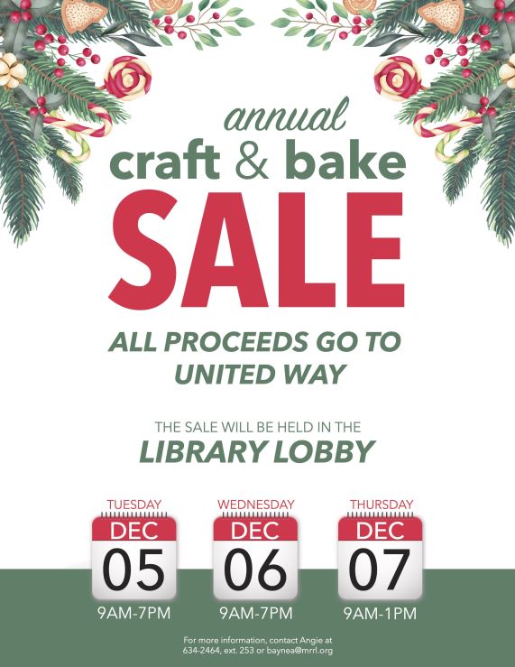 MRRL Craft & Bake Sale