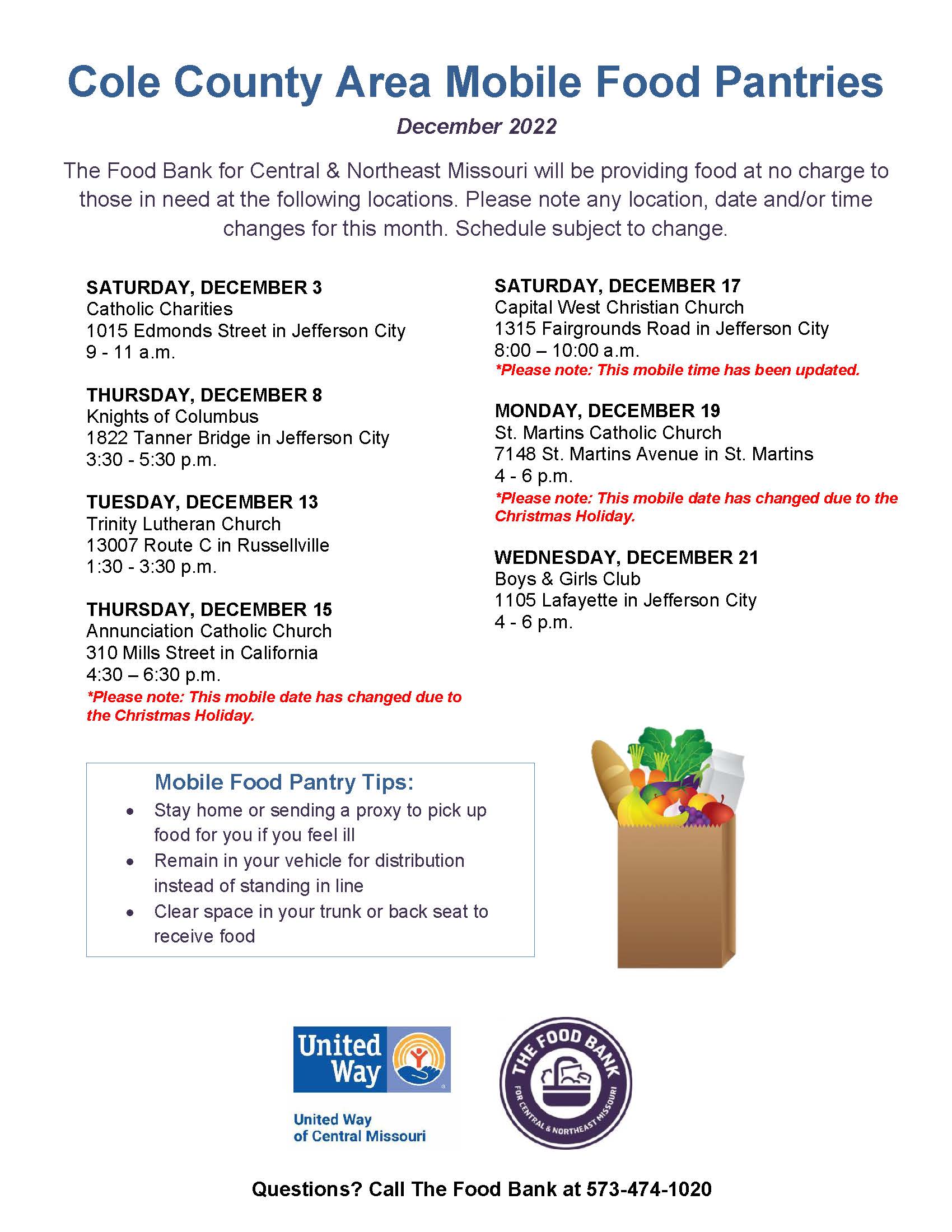 December Mobile Food Pantry