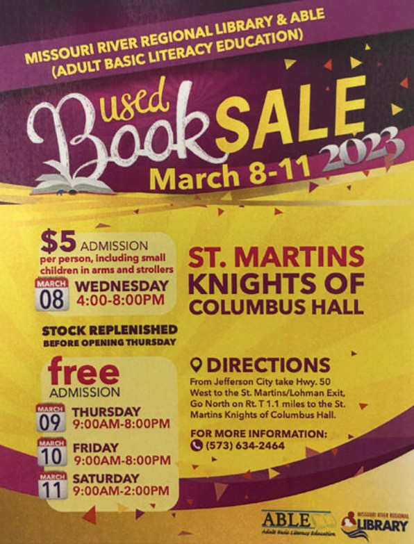 Missouri River Regional Library Used Book Sale