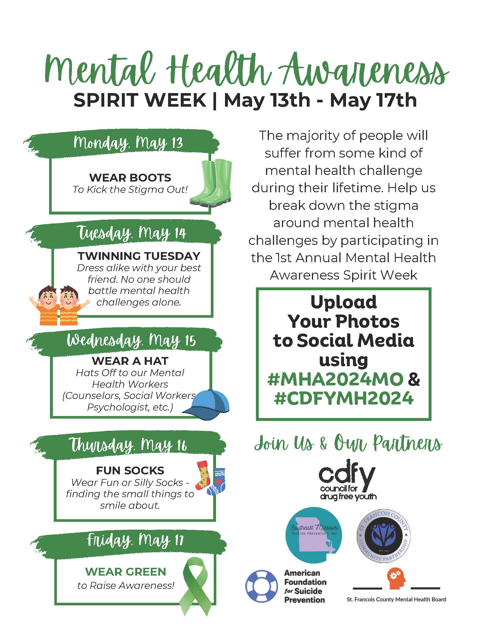 Spirit Week for MHAW