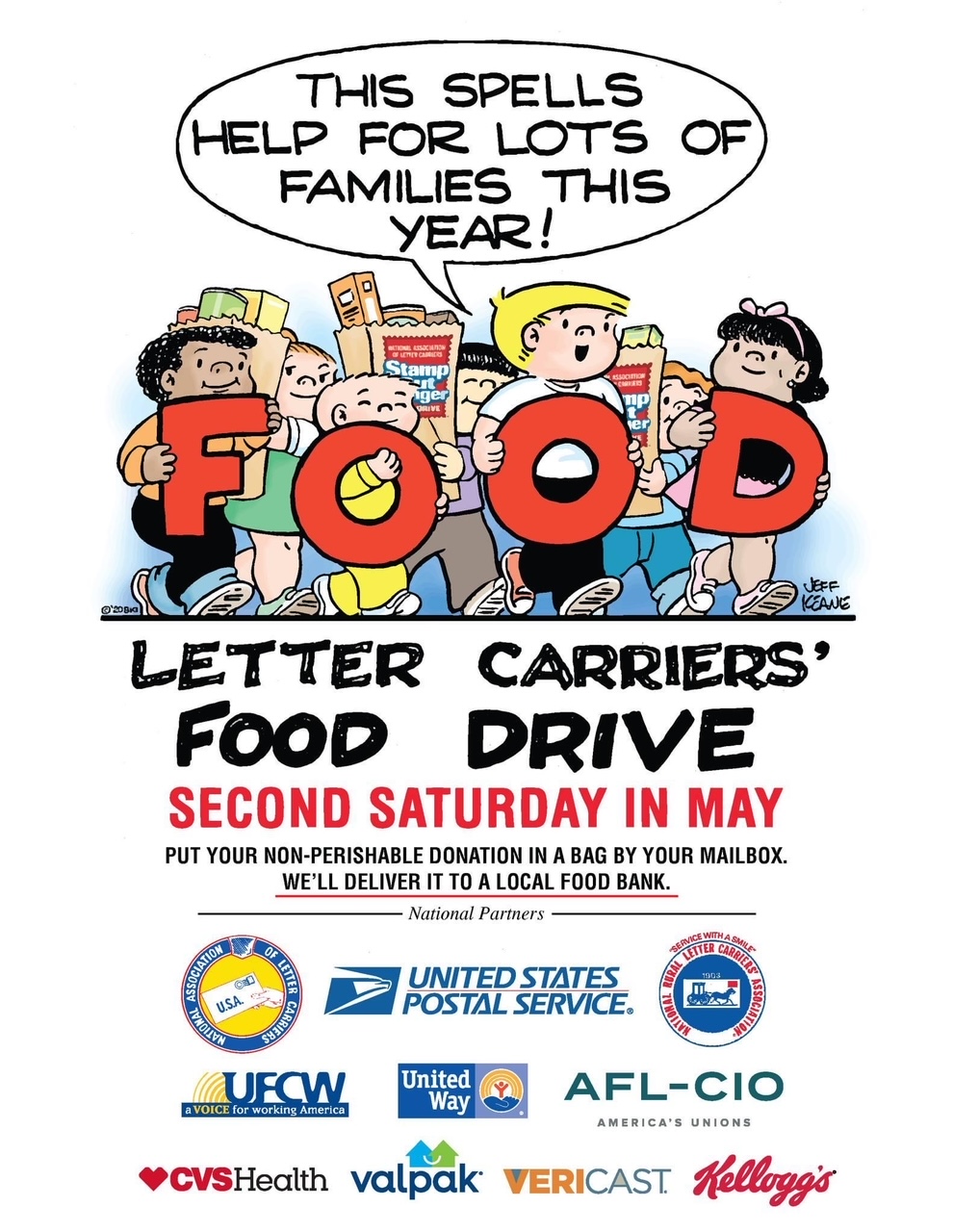 Stamp Out Hunger Food Drive on May 14 benefiting The Food Bank