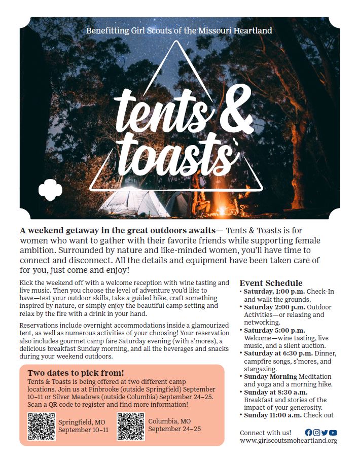 Tents & Toasts Weekend Getaway with The Girl Scouts